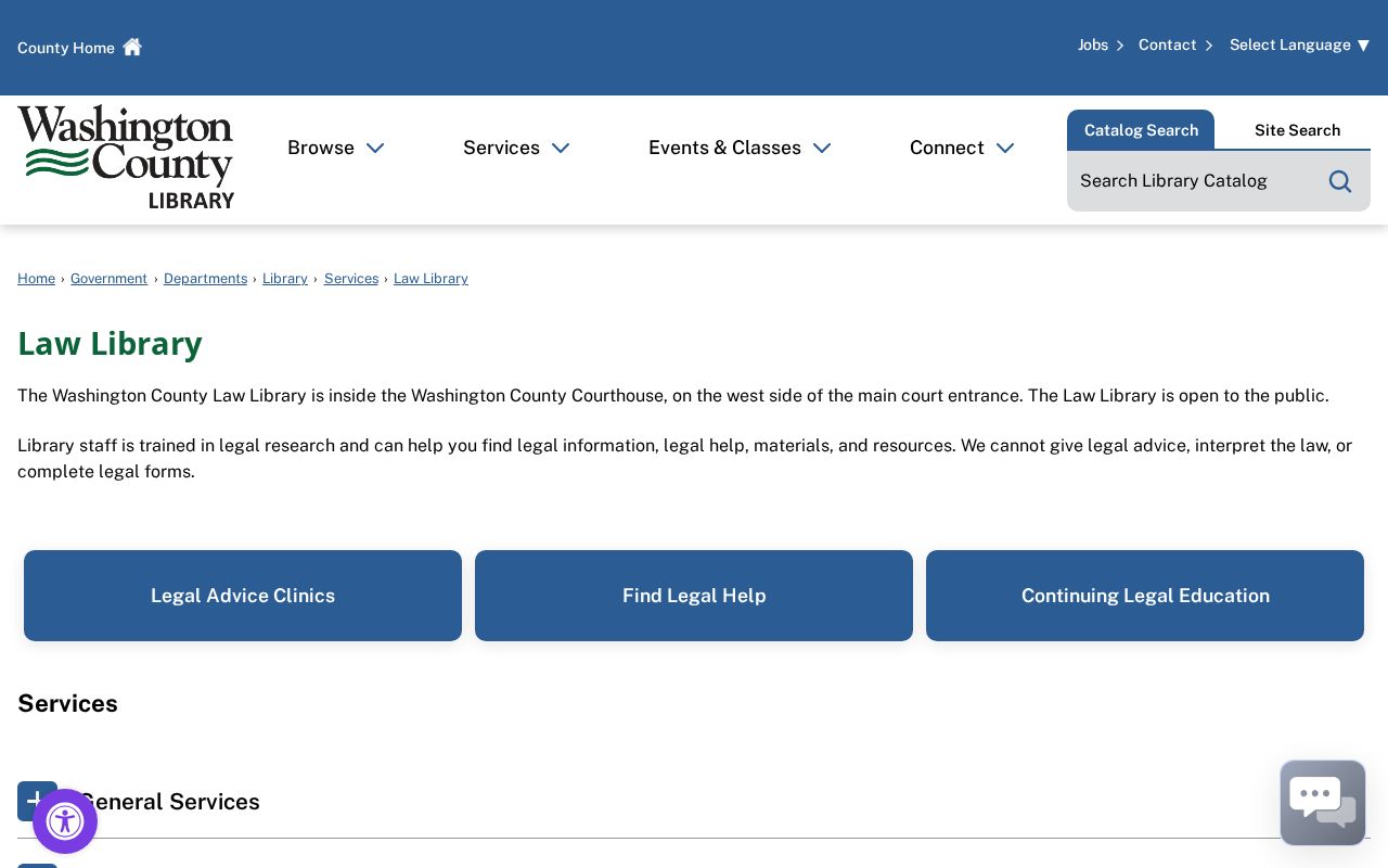Washington County warrant records law library page linking the case system and sheriff lookup